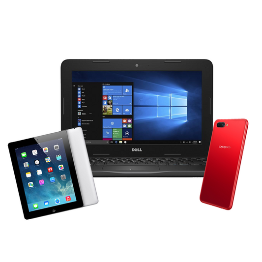 ipad 4 + dell 3180 + oppo a3s